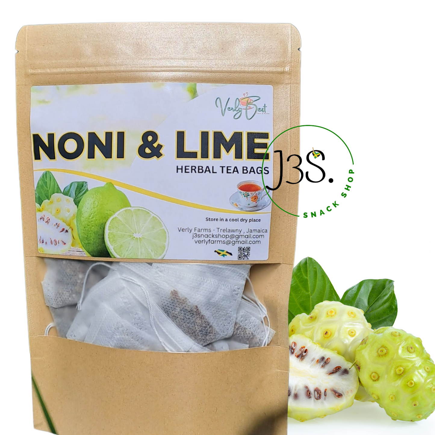 Jamaican Noni & Lime  Herbal Tea Bags